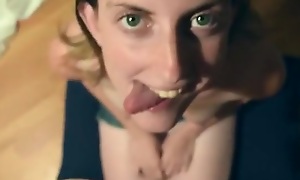 Girl is super proud that she made her bf cum in her mouth