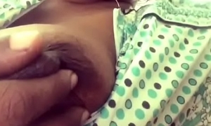 Mallu aunty playing all over boobs