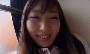 Gorgeous and sexy Japanese schoolgirl in POV creampie fucking