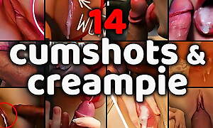 Cumshot coupled with Creampie Compilation of Magnificent Dove