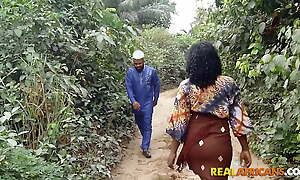 African Amateur Party Couple Sneak Off For Outdoor Topple b reduce Sex