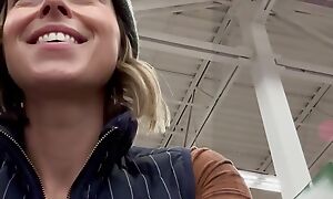 Public cumming in grocery store with Lush remote at ease vibrator