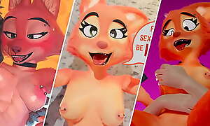 DIANE FOXINGTON FROM Rub-down the Wicked GUYS FURRY RULE34 [COMPILATION]