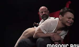 MasonicBoys - Ancient hand bear daddy spanks and milks young sub twink