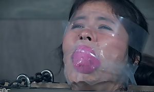 Asian fetish bitch tickled wings in foot fetish and licked wings until hot moanings and ruined orgasm