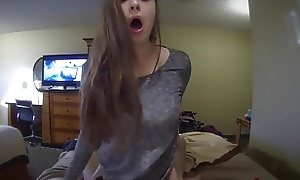 Girlfriend blows and rides a large ramrod POV