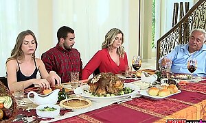 Moms crew fuck legal age teenager - nasty family thanksgiving