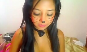 Cute melancholic shady on web camera from Romania shows super hawt body dressed painless slit cat